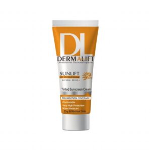 کرم ضد آفتاب رنگی درمالیفت مدل SPF50 محافظ UVA ،UVB، ضد آب، مناسب پوست خشک بژ طبیعی شماره 2 حجم 40 میلیلیتر